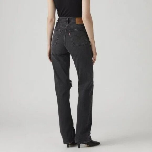 Levi's Ribcage Jeans Straight Broken Sunset 27 x 32 - Picture 2 of 9